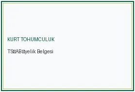 TSÜAB Üyelik Belgesi