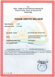 Tohum Üretici Belgesi