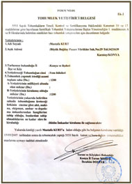 Tohumluk Yetistirici Belgesi
